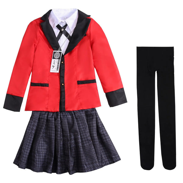 Cosplay Jabami Yumeko anime Kakegurui uniforme