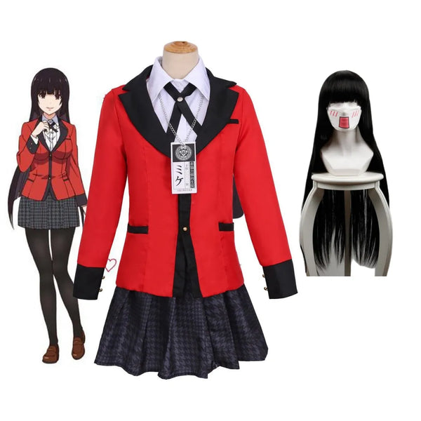 Cosplay Jabami Yumeko anime Kakegurui uniforme