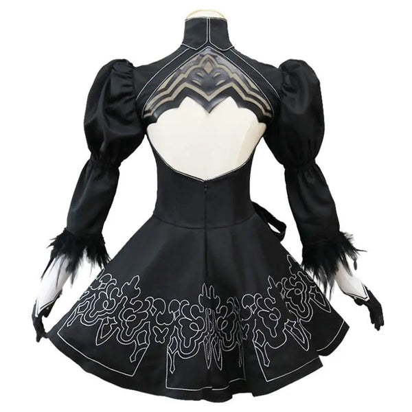 Nier Automata Yorha 2B Cosplay Suit Anime Black Dress